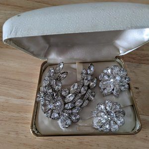 Vintage Eisenberg Brooch and Earring Set
